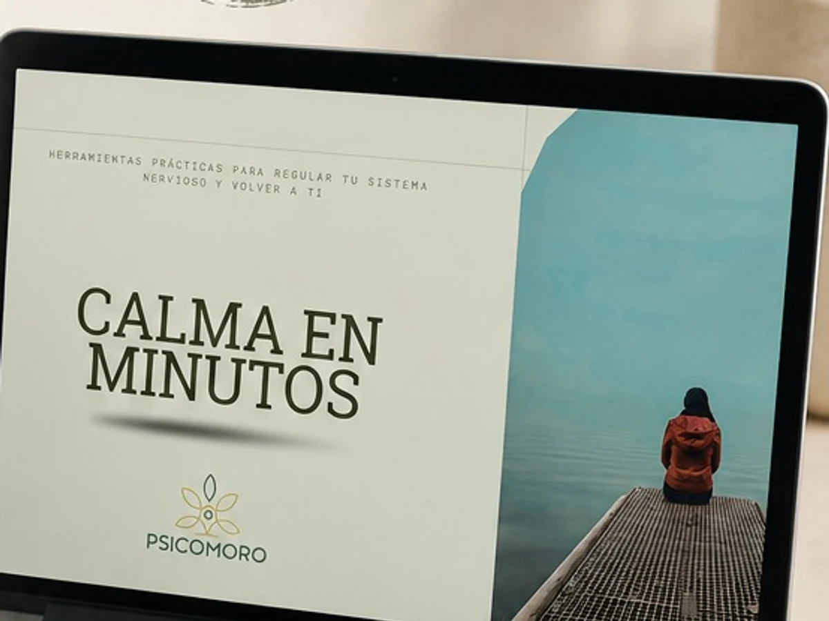 Portada de la guía digital Calma en Minutos, Psicomoro Salud Mental
